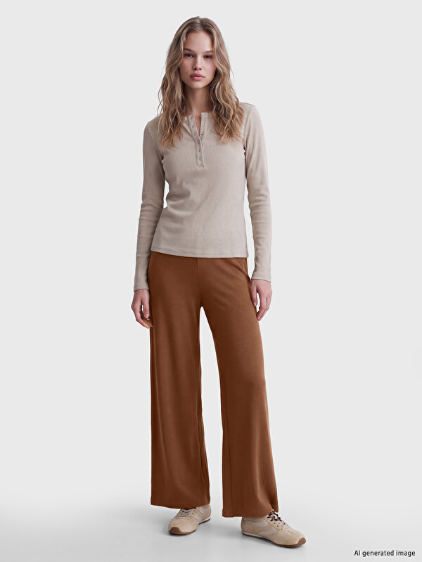 LCW Vision Pantaloni Dama Cu Talie Elastica