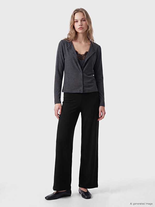 LCW Vision Pantaloni Dama Cu Talie Elastica