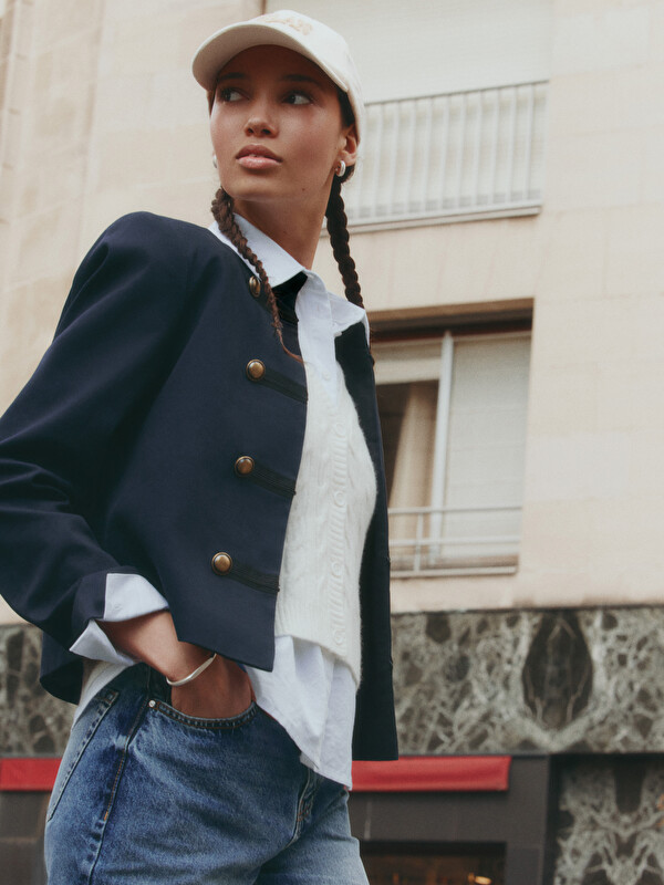 LCW Vision Sacou Bleumarin Femeie