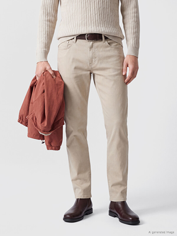SOUTHBLUE Regular Fit Keten Karışımlı Erkek Pantolon