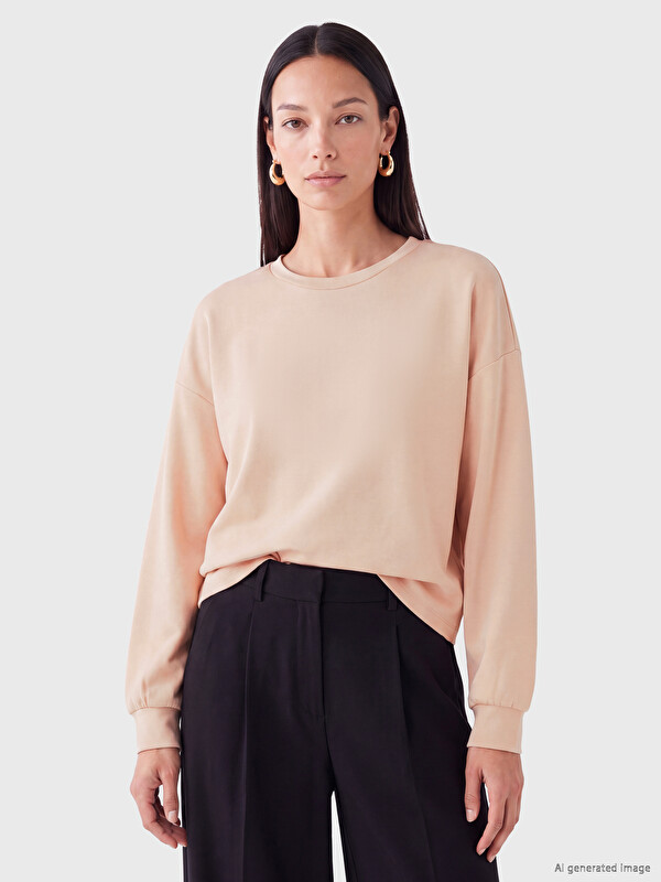 LC WAIKIKI Oversize Soft Touch Kadın Sweatshirt