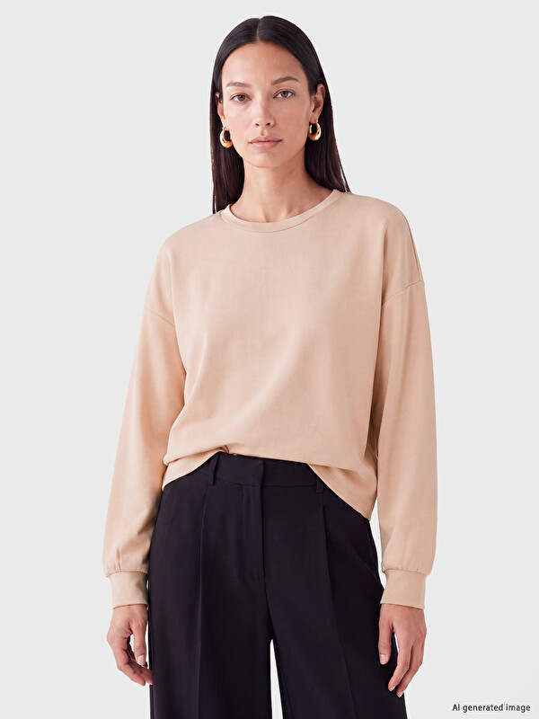 LC WAIKIKI Oversize Soft Touch Kadın Sweatshirt