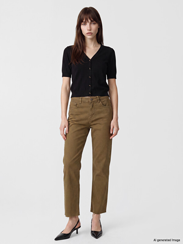 LC WAIKIKI Crop Flare Kadın Jean Pantolon