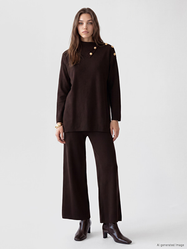 LCW Modest Elastic Waist Women's Knitwear Trousers