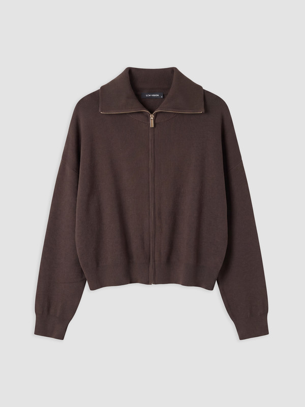 LCW Vision Polo Collar Women's Knitwear Cardigan