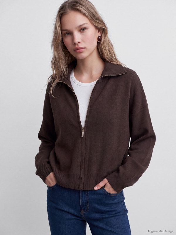 LCW Vision Polo Collar Women's Knitwear Cardigan