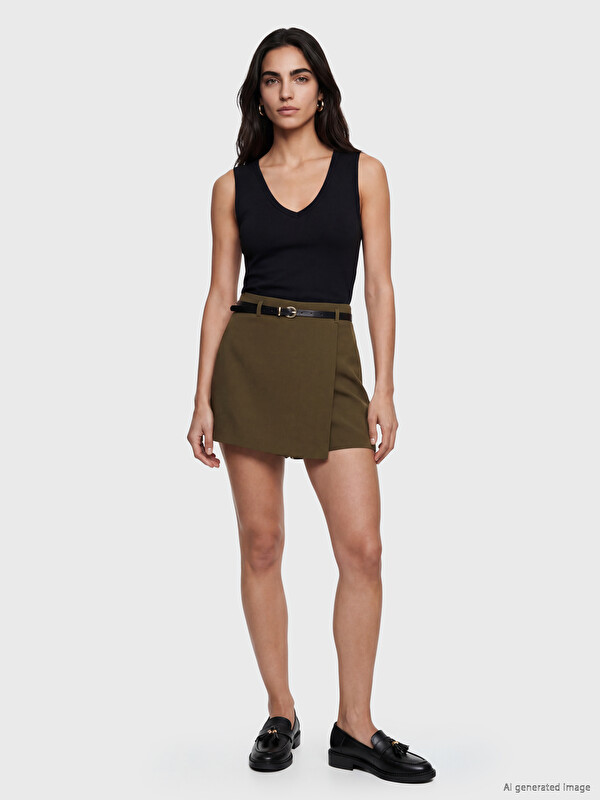 LCW Vision Woman Khaki Skort