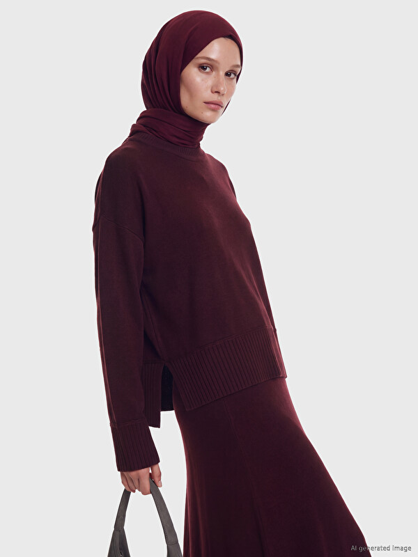 LCW Modest Crew Neck Women's Knitwear Sweater