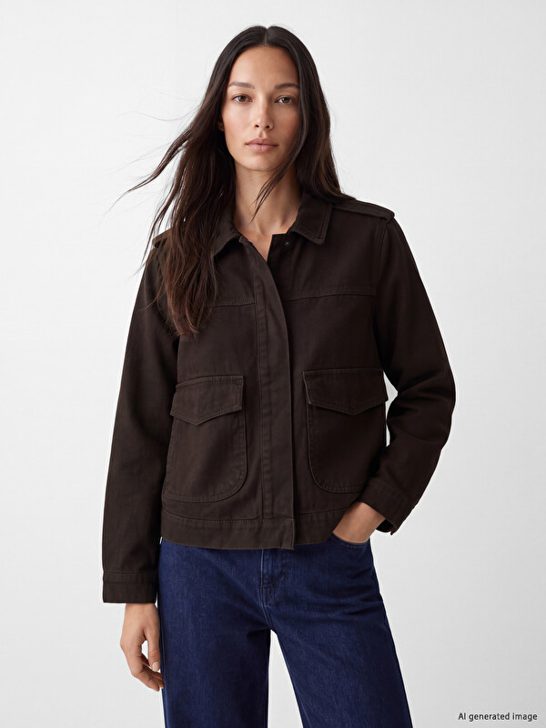 LCWAIKIKI Classic Gabardin Kadın Gömlek Ceket