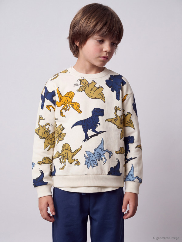 LCW Kids Dinozor Baskılı Erkek Çocuk Kalın Takım