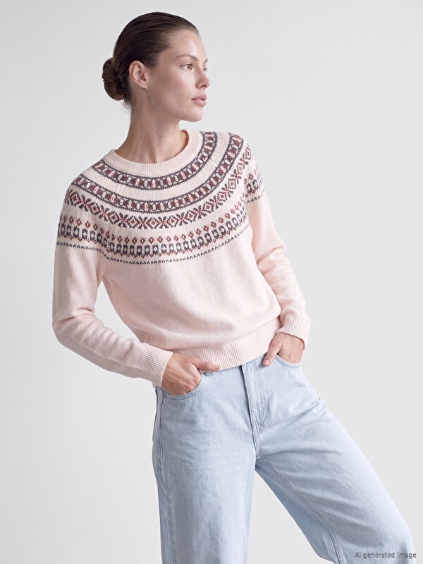 LCWAIKIKI Classic Crew Neck Patterned Women's Knitwear Sweater
