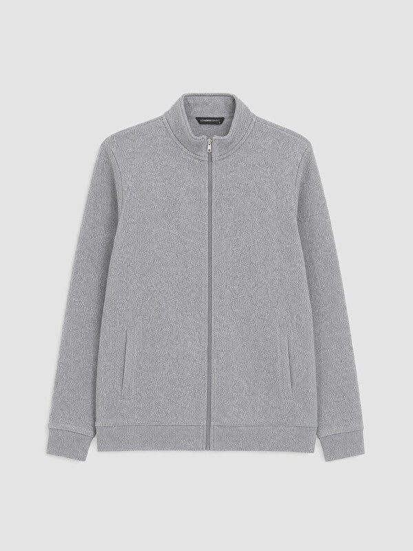 LCWAIKIKI Classic Dik Yaka Erkek Fermuarlı Sweatshirt