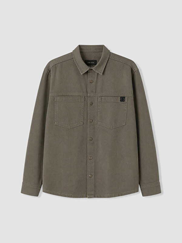 LCW Jeans Man Khaki Denim Shirt