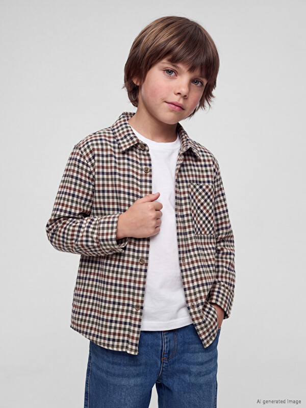 LCW Kids Ekose Erkek Çocuk Gömlek