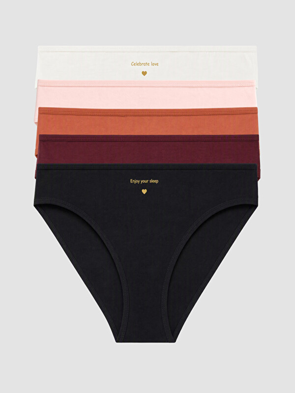 LC WAIKIKI Baskılı Bikini Külot 5'li