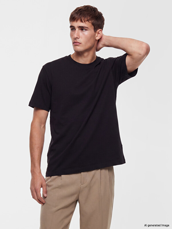 LCW Vision Man Black T-Shirt