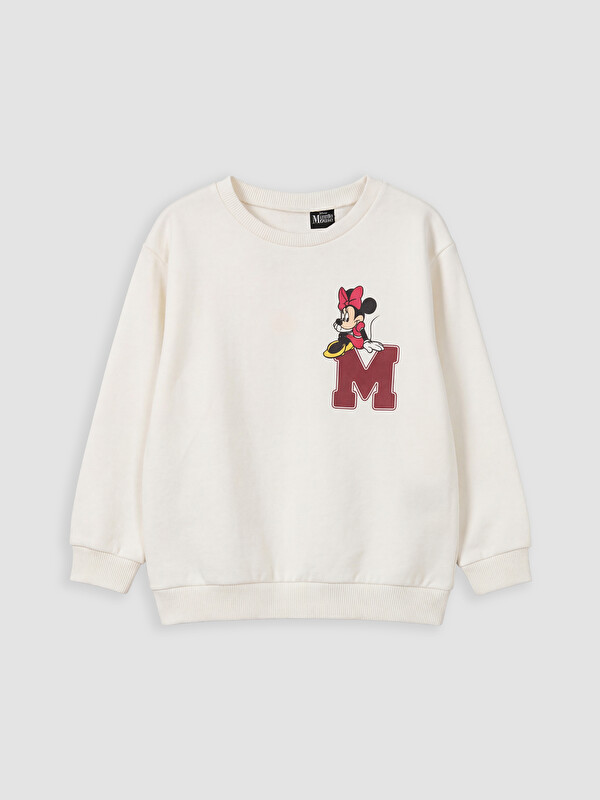 LC WAIKIKI Minnie Mouse Baskılı Kız Çocuk Sweatshirt