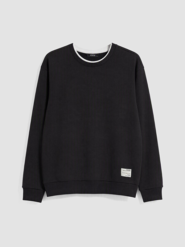 XSIDE Bisiklet Yaka Erkek Kalın Sweatshirt