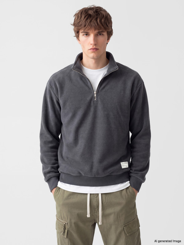 XSIDE Dik Yaka Erkek Sweatshirt