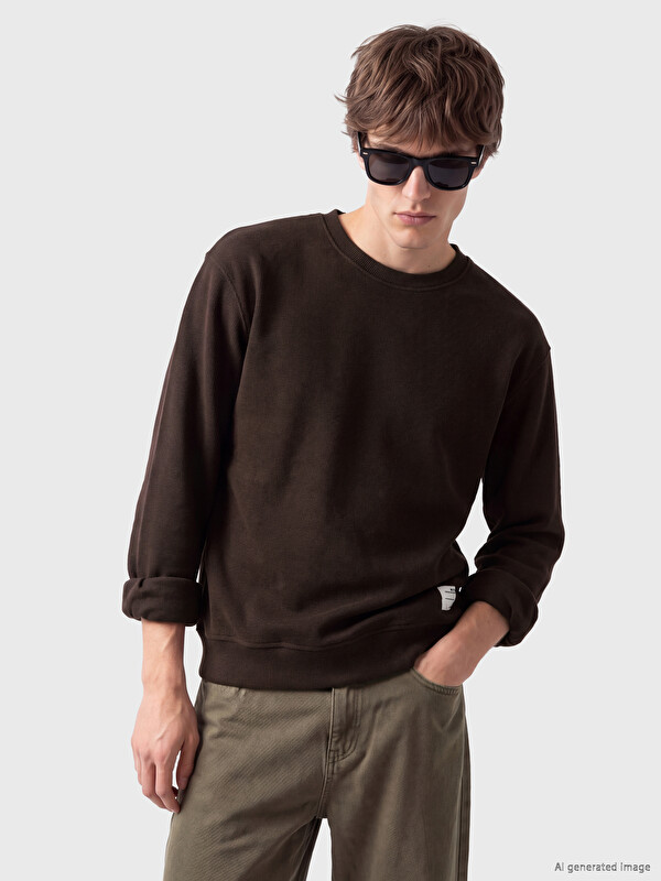 XSIDE Bisiklet Yaka Erkek Sweatshirt