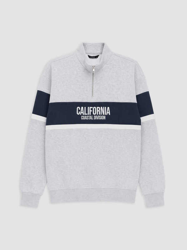 XSIDE Mock Neck Color Block Men's Sweatshirt