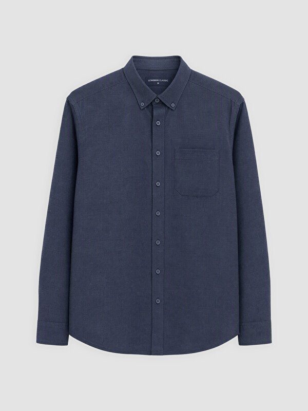 LCWAIKIKI Classic Man Indigo Shirt