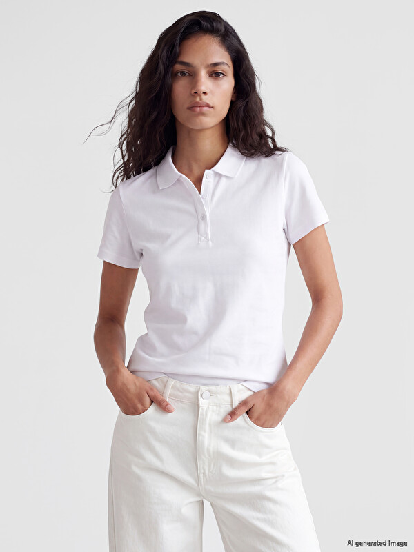 XSIDE Polo Yaka Pike Kadın Tişört
