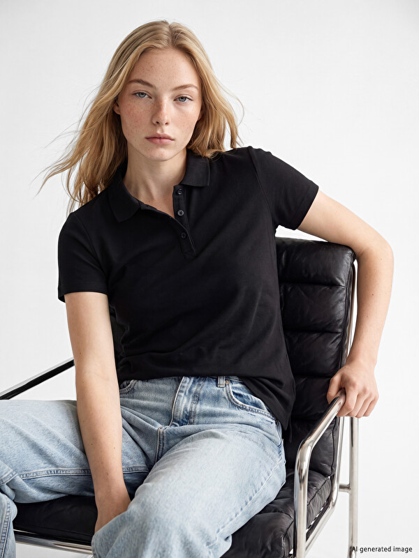 XSIDE Polo Collar Pique Women's T-Shirt