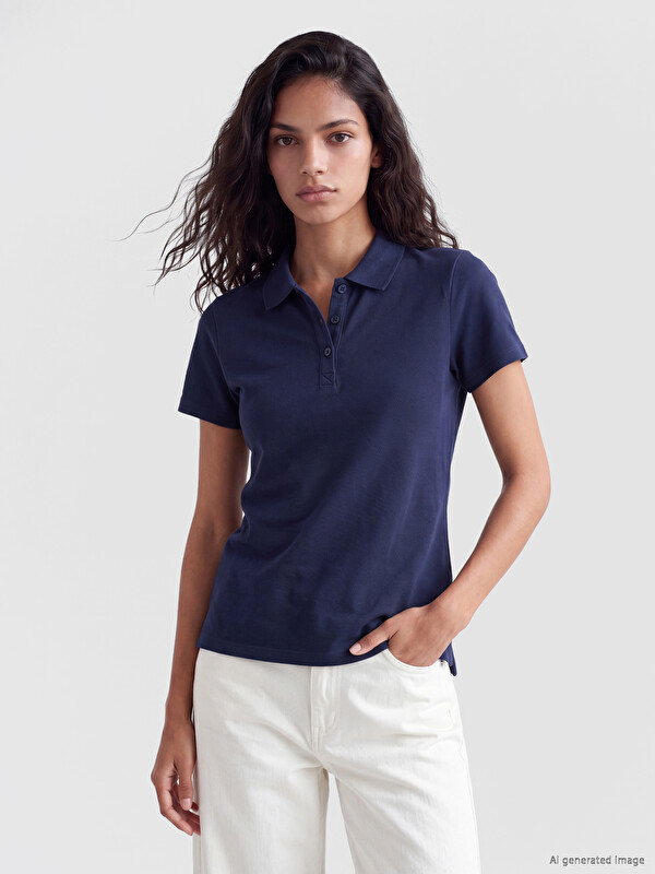 XSIDE Polo Collar Pique Women's T-Shirt