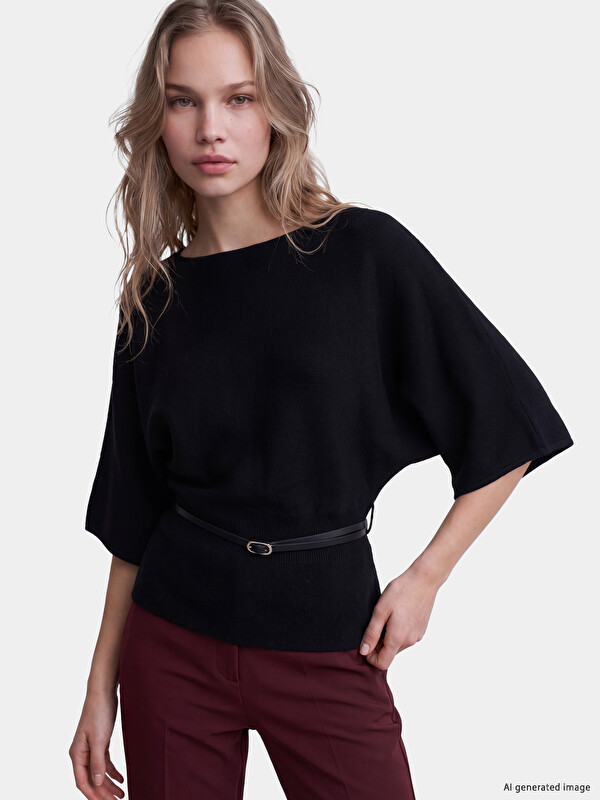 LCW Vision Slash Neck Women's Knitwear Sweater