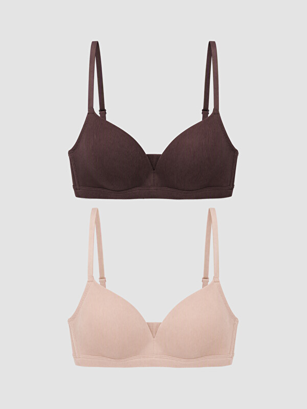 LCW DREAM Non-Wired Non-Padded Triangle Bra 2 Pack