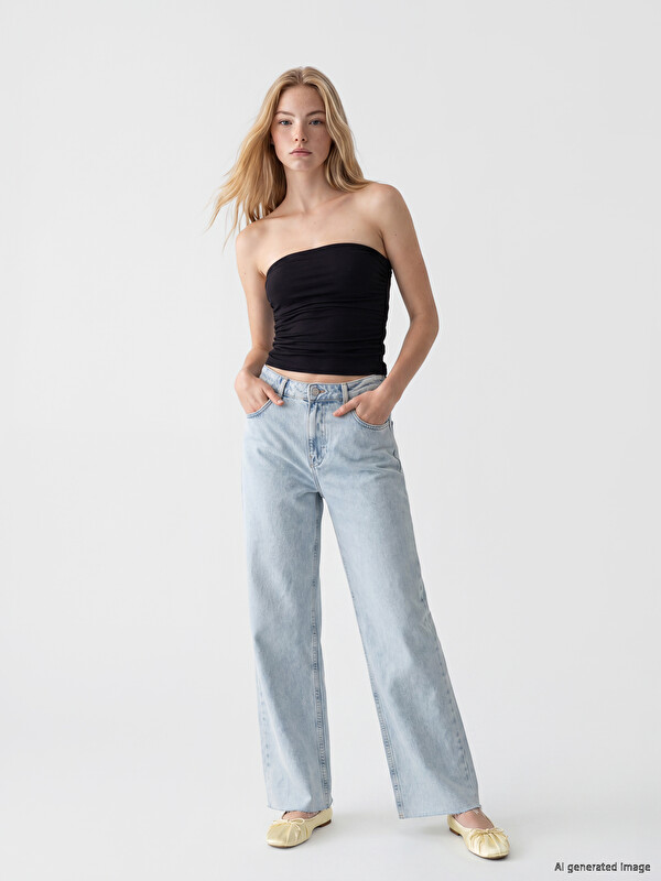 XSIDE Wideleg Kadın Jean Pantolon