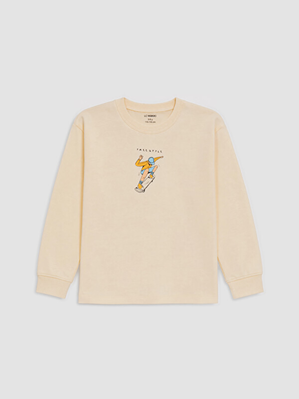 LCW Kids Boy Beige T-Shirt