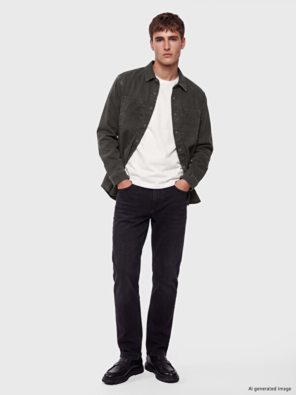 LCW Jeans Regular Fit Erkek Jean Gömlek