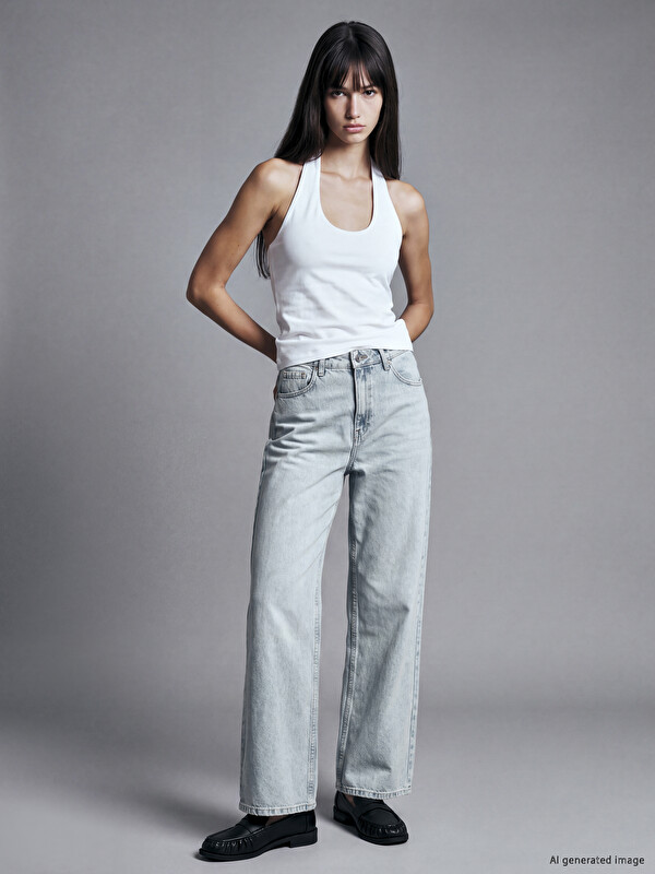 XSIDE High Waisted Wideleg Women's Jeans