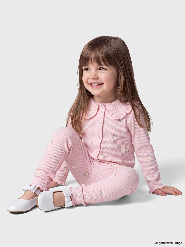 LCW baby Peter Pan Collar Floral Baby Girls' Set