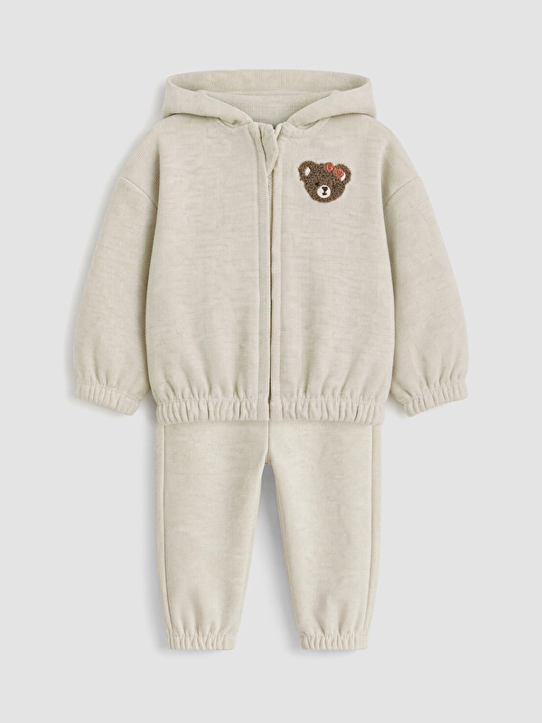 LCW baby Embroidered Baby Girls' Tracksuit Set