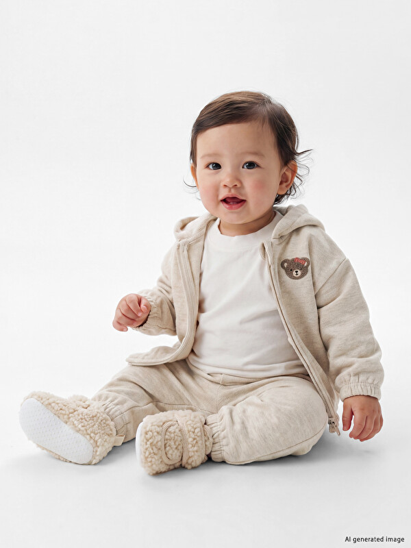 LCW baby Embroidered Baby Girls' Tracksuit Set