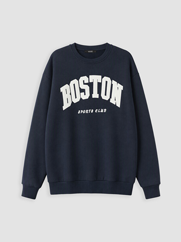 XSIDE Boston Nakışlı Oversize Kadın Sweatshirt