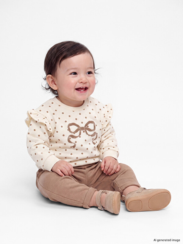 LCW baby Bow Printed Baby Girls' Set