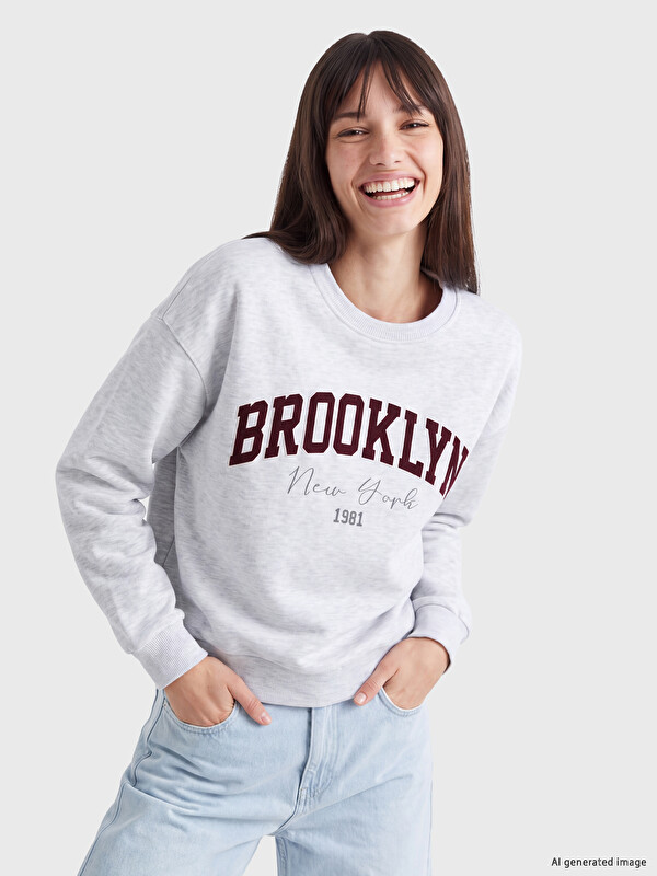 XSIDE Brooklyn Printed Oversize Women's Sweatshirt