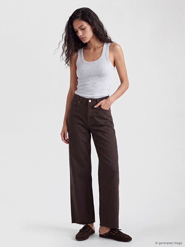 XSIDE Woman Brown Jeans