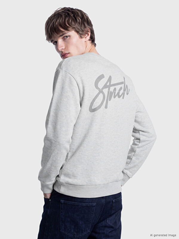 XSIDE Crew Neck Embroidered Men's Sweatshirt