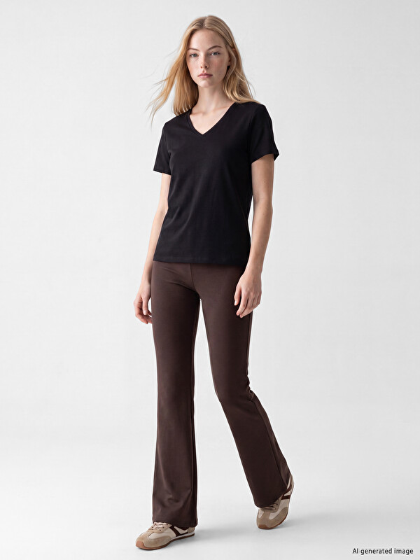 XSIDE Woman Brown Leggings