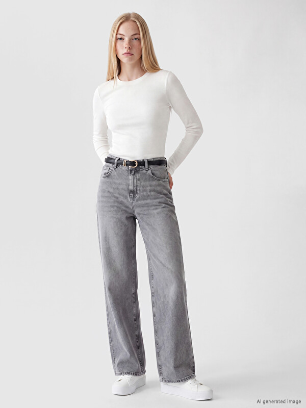 XSIDE Wideleg Kadın Jean Pantolon