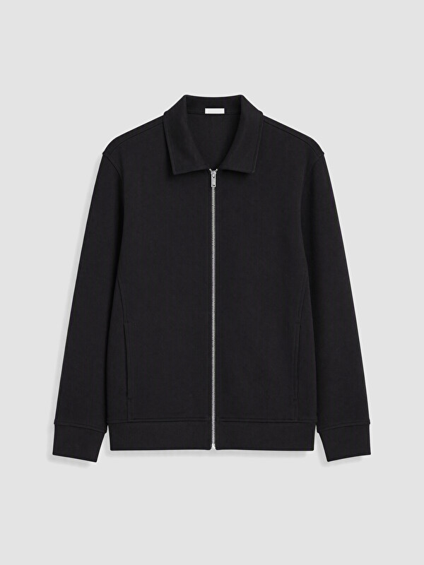 LCW Vision Polo Collar Men's Zip-Up Sweatshirt