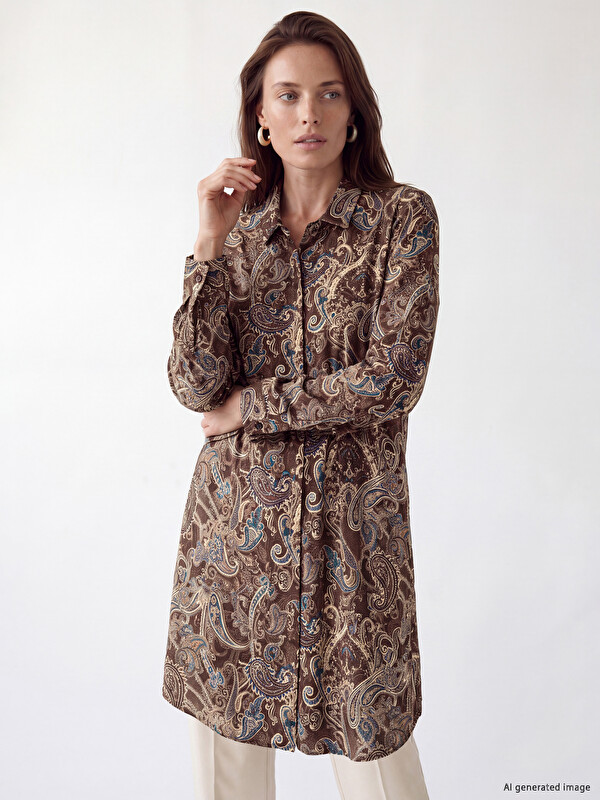 LCW Grace Patterned Women's Shirt Tunic