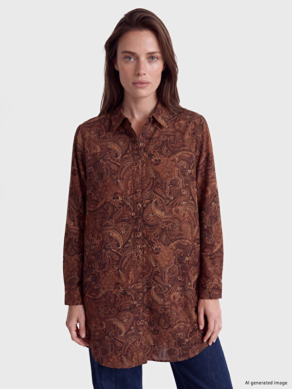 LCW Grace Patterned Women's Shirt Tunic