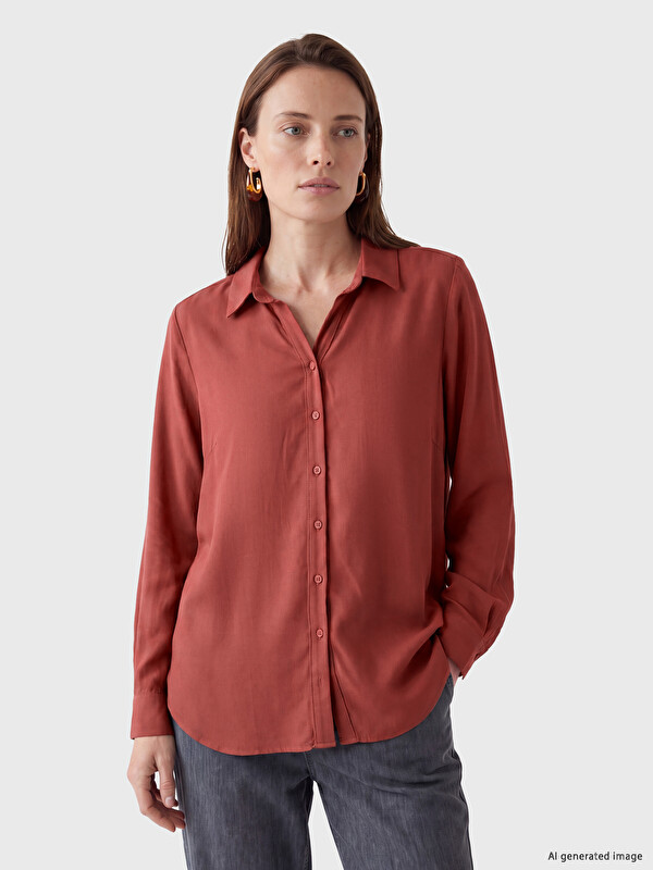 LCW Grace Tied Cuff Women's Shirt