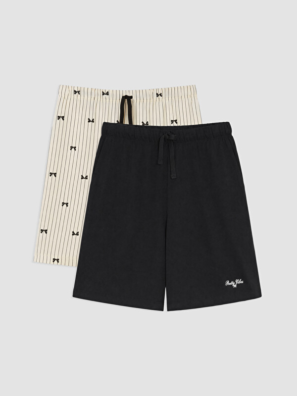 LCW DREAM Baskılı Kadın Şort Pijama Altı 2'li